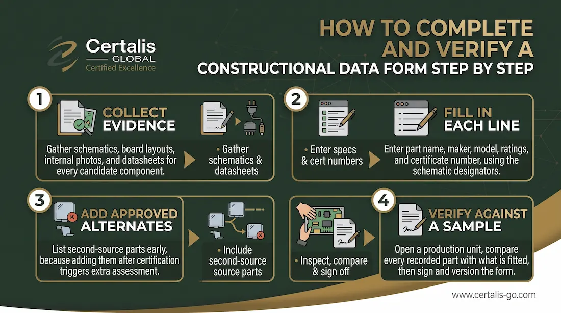 How to Complete and Verify a Constructional Data Form Step by Step