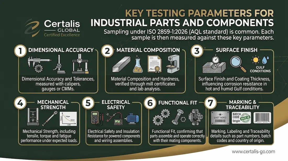Key Testing Parameters for Industrial Parts and Components